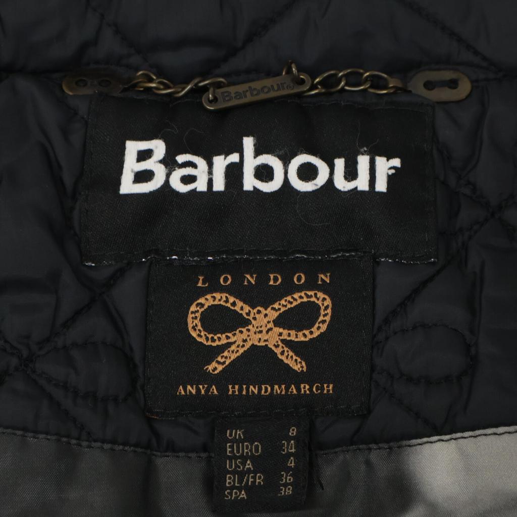 Barbour × ANYA HINDMARCH Black Ribbon Quilted Jacket Jacket 34 blackUsed