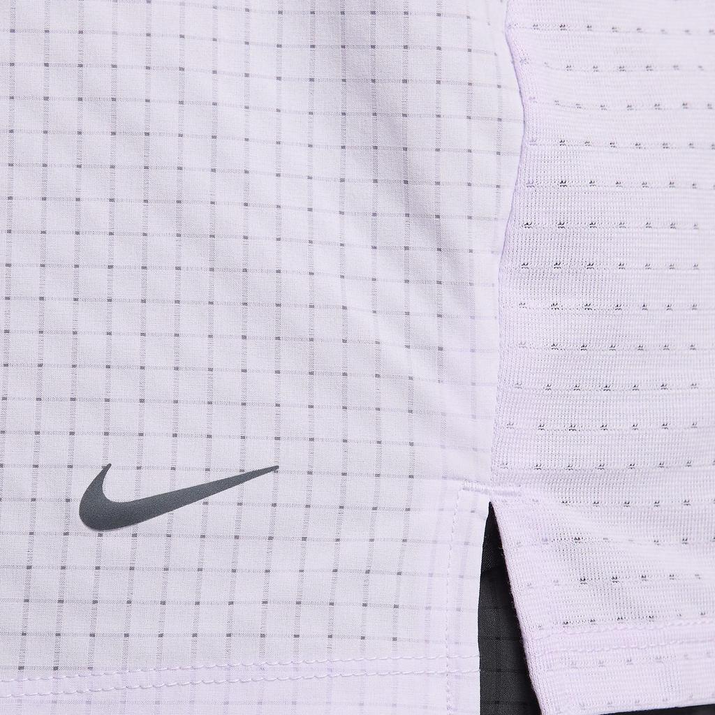 Nike Solid Color Logo Print Crew Neck Short Sleeve T-Shirt Men Tops Light-Purple DV9305-511