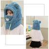 3-9Y Cartoon Hat for Girls Boys Scarf Thicken Cap Winter Hat for Kids Newborn Baby Stuff Children Hat Plus Fleece Kids Caps