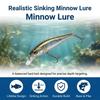 Minnow Lure Sinking Hard Bait 6.5cm 4.3g Realistic Chubs Fishing Lure for Bass Pike