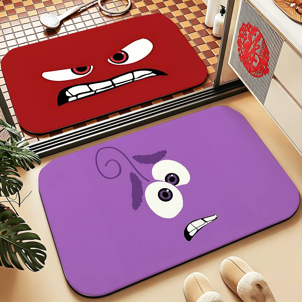 Cute I-inside Out Carpet Bathroom Anti-slip Mat Door Mat Home Decoration Mat Entrance Door Mat Scratch-resistant Door Mat