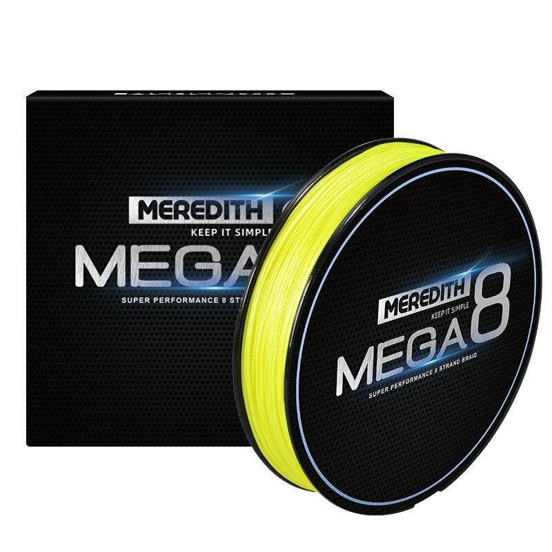 

MEREDITH 8-жильна поліетиленова плетена волосінь, 150 м, поліетиленова багатожильна волосінь для лову коропа в морській воді 150M 19LB жовтий
