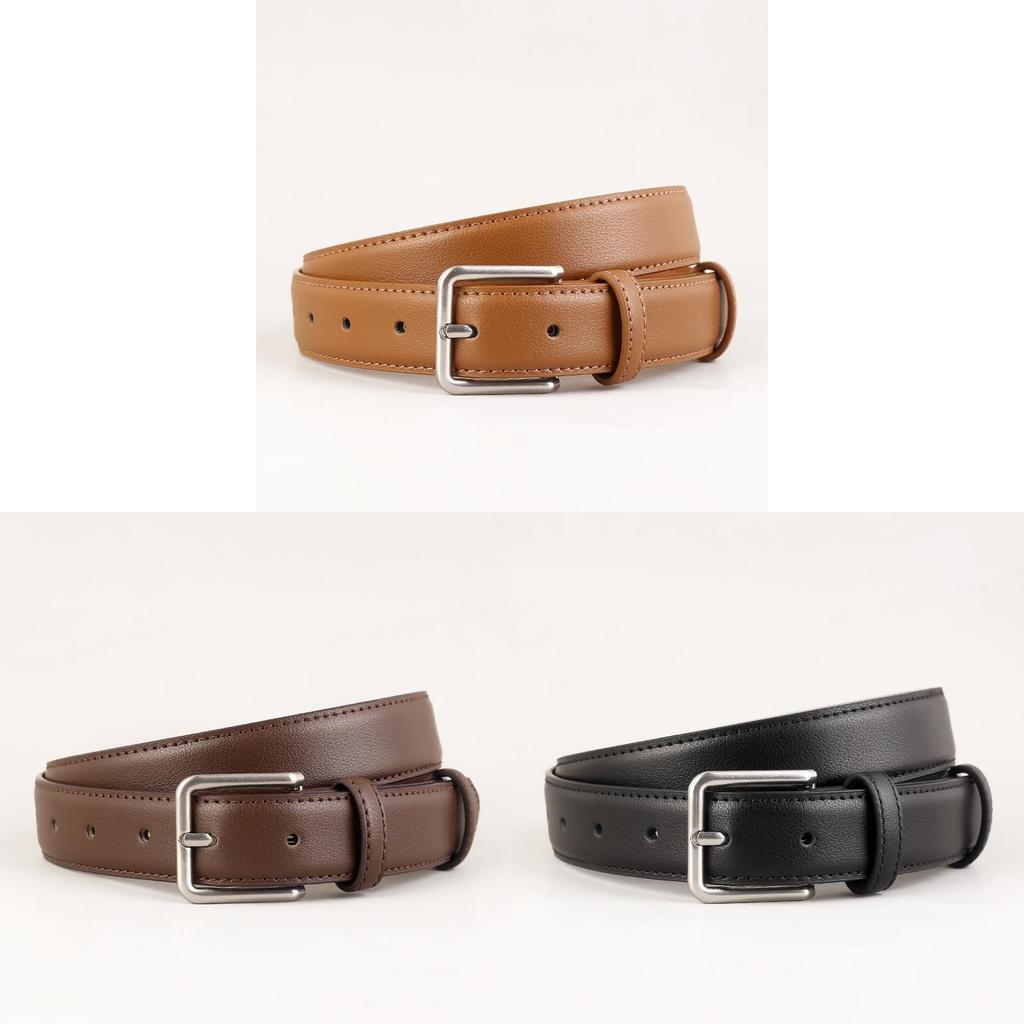 Genuine Leather Waist Belt For Women With Silver Buckle For Casual And Office Style