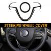 Carbon Fiber Steering Wheel Cover Trim Kit For Jeep CherokeeGrand Cherokee14-20