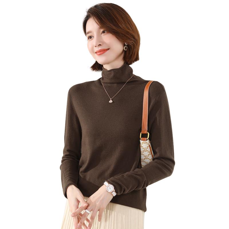 

Hengyuanxiang Women s 100% Pure Wool High-Neck Sweater M