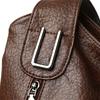 Large Capacity Leather Tote Bag for Women Vintage Shoulder Handbag with Zip Pockets