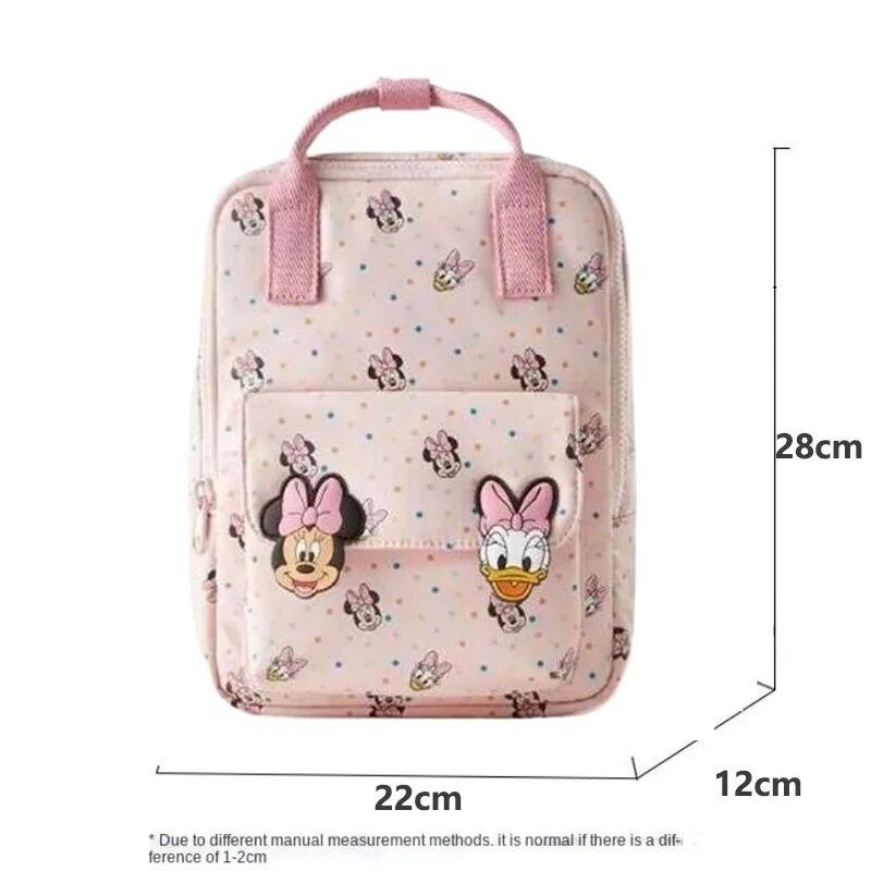 Disney Cartoon Minnie Kids Backpack Mini Plush Schoolbag Girls and Boys Cute Lady Shoulder Bag Gift