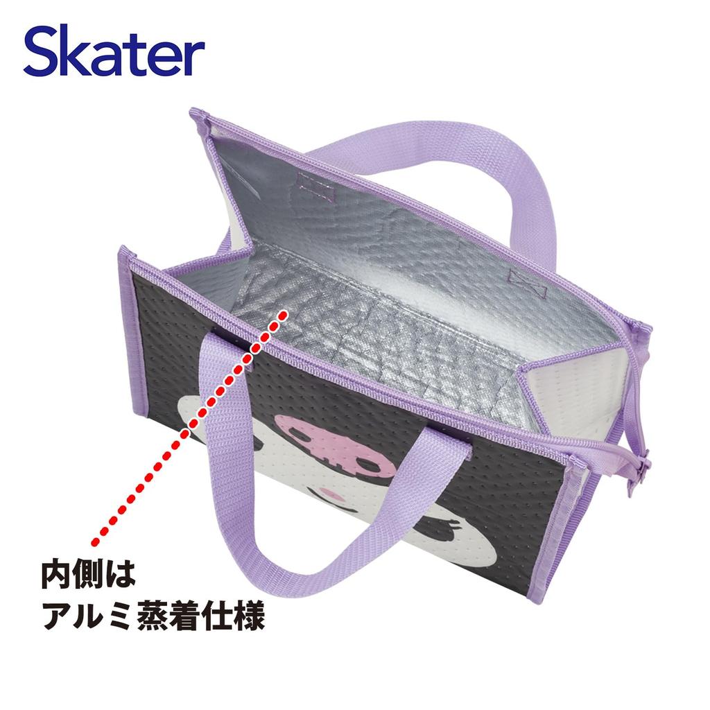 Skater Lunch Sanrio Kuromi Face Bag, Non-woven Fabric, Insulated, Design, FBC1-A