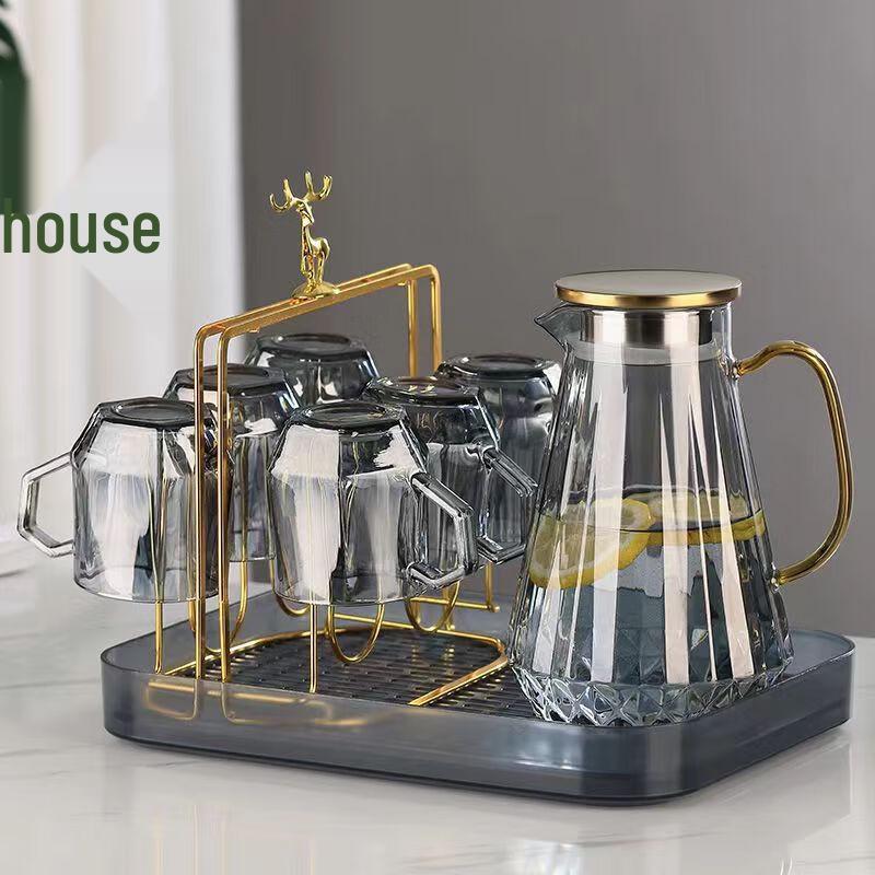 High Boron Glass Cold Water Pitcher Set