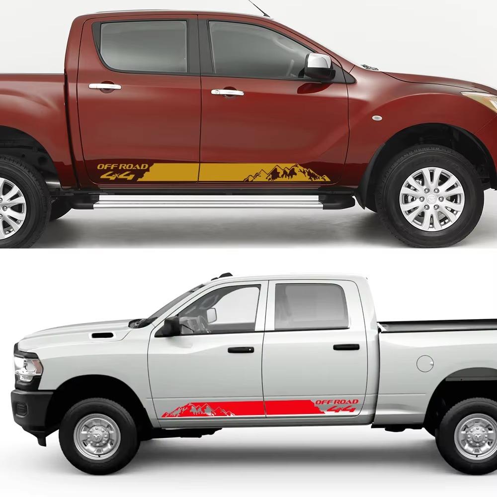Car Mountain Styling Stickers Pickup Door Side Decals Truck Graphics 4X4 Off Road Custom Vinyl Decor Cover Auto Accessories