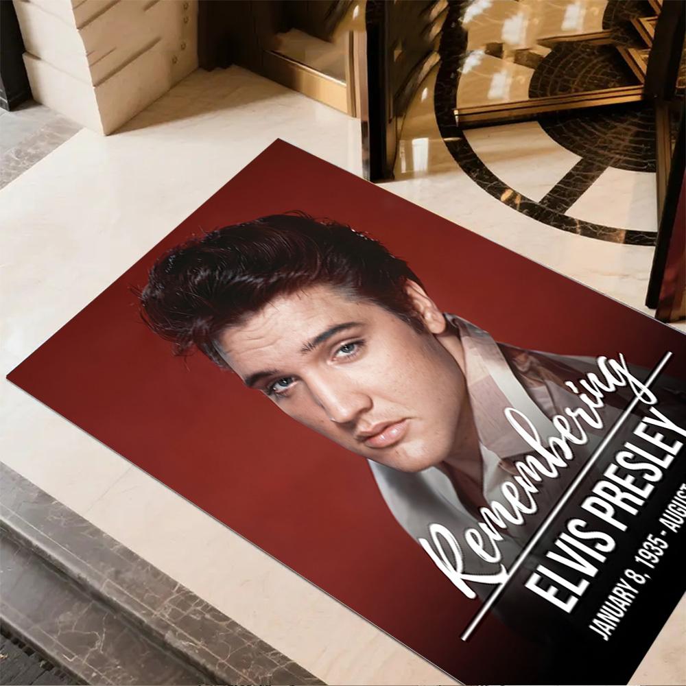 Elvis Presley Guitar Performance Floor Rug Office Rug Design for Hallway Decorate room Kitchen Bedrooms Antislip Carpet Anime Office Decor