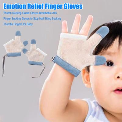 Daumenlutschschutz Handschuhe Atmungsaktive Anti-Daumenlutsch-Handschuhe zum Stoppen von Nägelkauen Daumenlutschen Finger für Baby