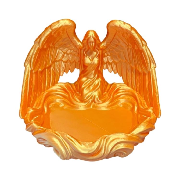Intricately Designed Jewelry Display Tray Angel Wing Shape Storage Plate Plastic Texture for Vanity Dresser Decorating