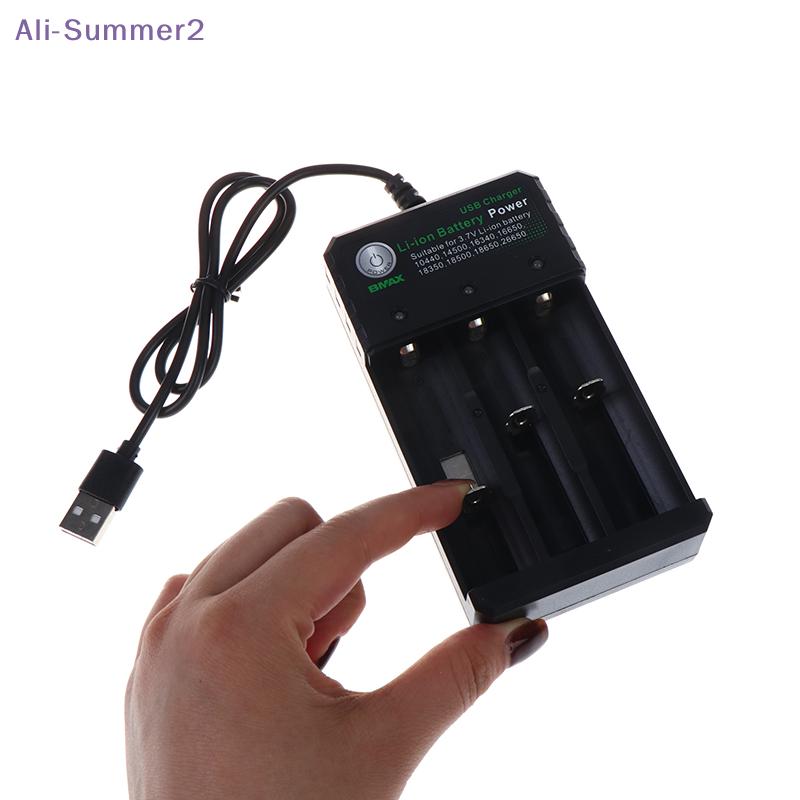 {Summer2} 3 Slots 18650 Li-ion Battery Charger USB Charger Adapter Rechargeable Li-ion Battery Charger For 18650 Battery