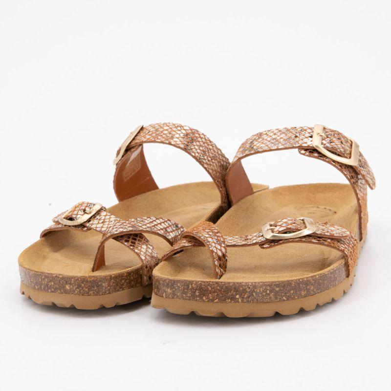 Mules cairon cafe motif serpent effet gold Femme I AM