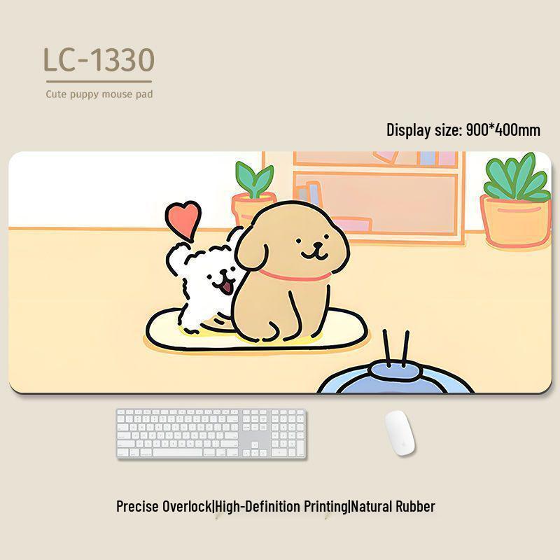 Extra-Large Heated Anti-Slip Cartoon Mouse and Keyboard Pad - Comfortable Desk Pad for Office & Gaming