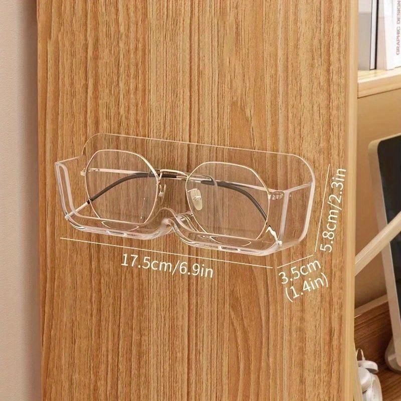 5pc Durable Self-adhesive Wall Mounted Glasses Storage Plastic Hangable Sunglass Show Stand Shelf for Home Storage Dispay Rack
