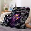 1pc Letter To Daughter Pattern Soft & Warm Polyester Knit Blanket, Digital Printed, All-Season Throw for Napping, Traveling, Sofa Yy250906032