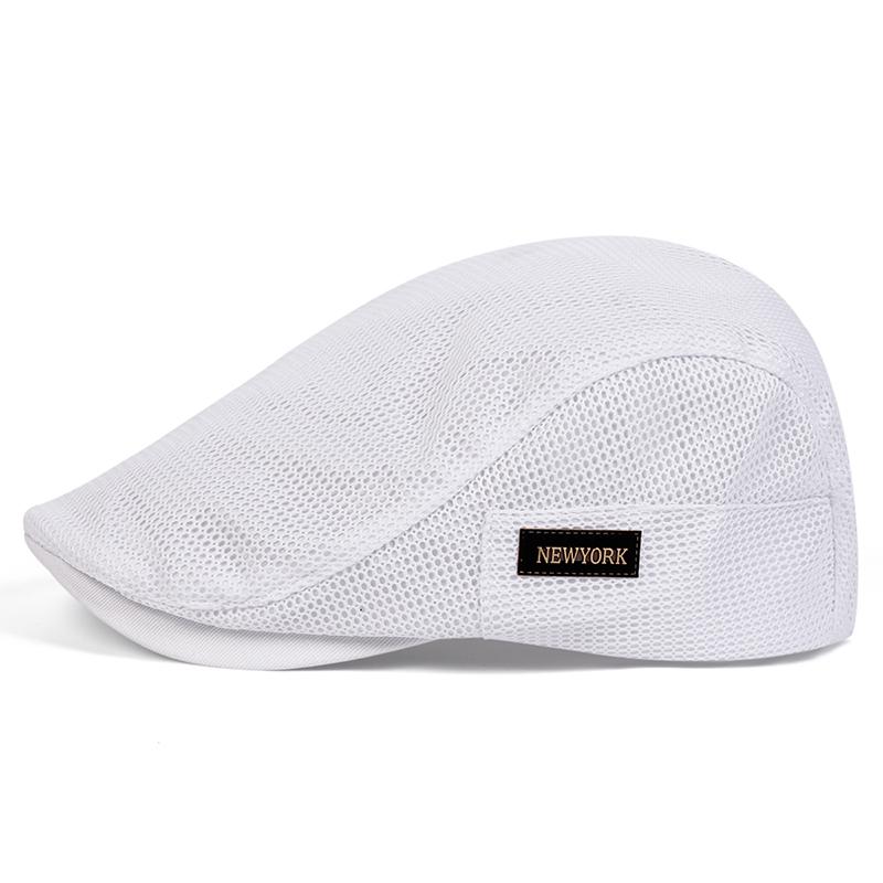 Men NEW York Label Mesh Breathability Newsboy Caps British Painters Hats Spring and Summer Flat Cap Hip Hop Berets