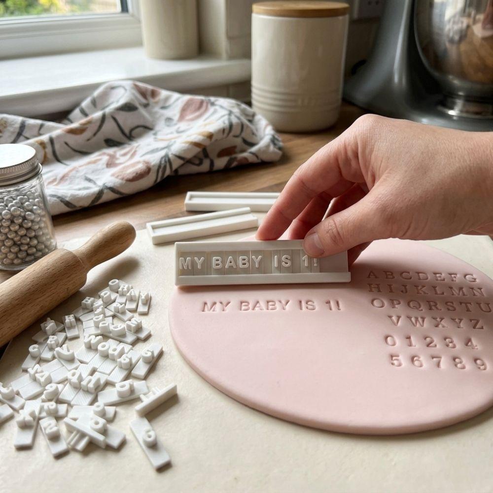 Handmade Pottery Alphabet Stamping Tool with 10 Number Upper Lower Case Clay Stamp Studio Work