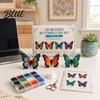 Creative DIY Hobby Kit 3D Beaded Butterfly Craft Kit Tiny Animal Handmade Art Set Weekend Activities with Instruction Cute 4-Pack Butterflies