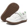 HOBIBEAR Kids Toddler Wide Toe Shoes Barefoot Hook Loop Sneakers Zero Drop Artificial Leather Mesh Non-Slip Shoes