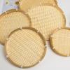 Hand-Woven Natural Bamboo Trays And Winnowing Baskets Are Suitable For Storing And Holding Food And For Home Decoration