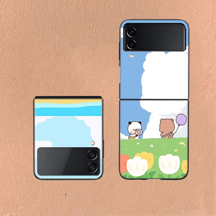 Cute BuBu DuDu Coque For Samsung Z Flip7 6 Galaxy Case Shockproof Z Flip5 Z Flip3 4 5G Hard Cover Phone TPU PC Hard Funda