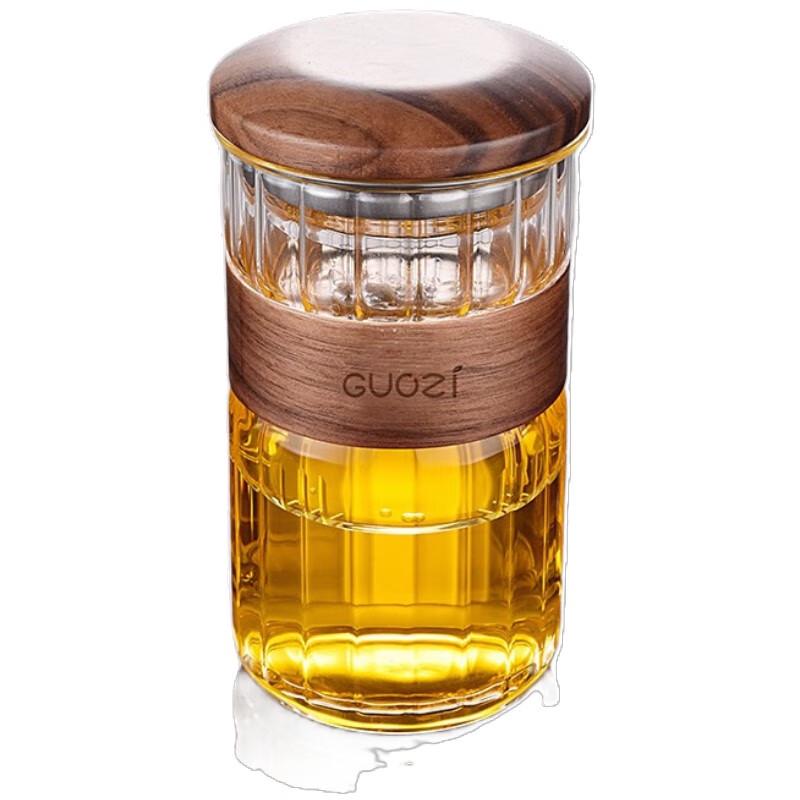Guozi Portable Tea Infuser Glass Bottle