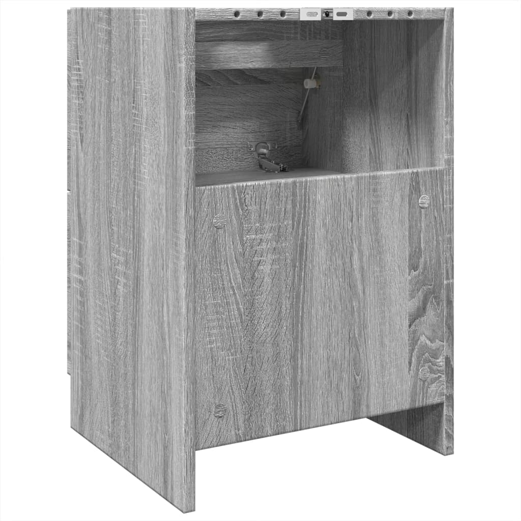 Bathroom Vanity Cabinet Gray Sonoma 40 x 37 x 59 cm Particleboard