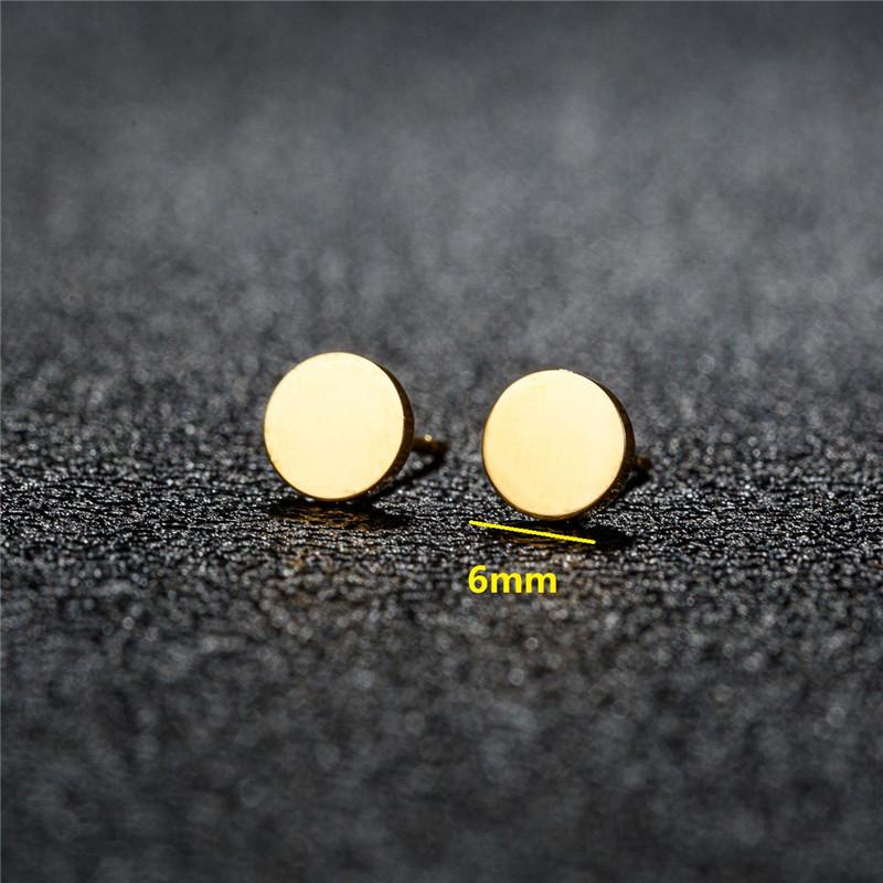 Stainless Steel Geometric Stud Earrings for Women Minimalist Circle Triangle Star Ear Studs Horseshoe U Shaped Earings oorbellen