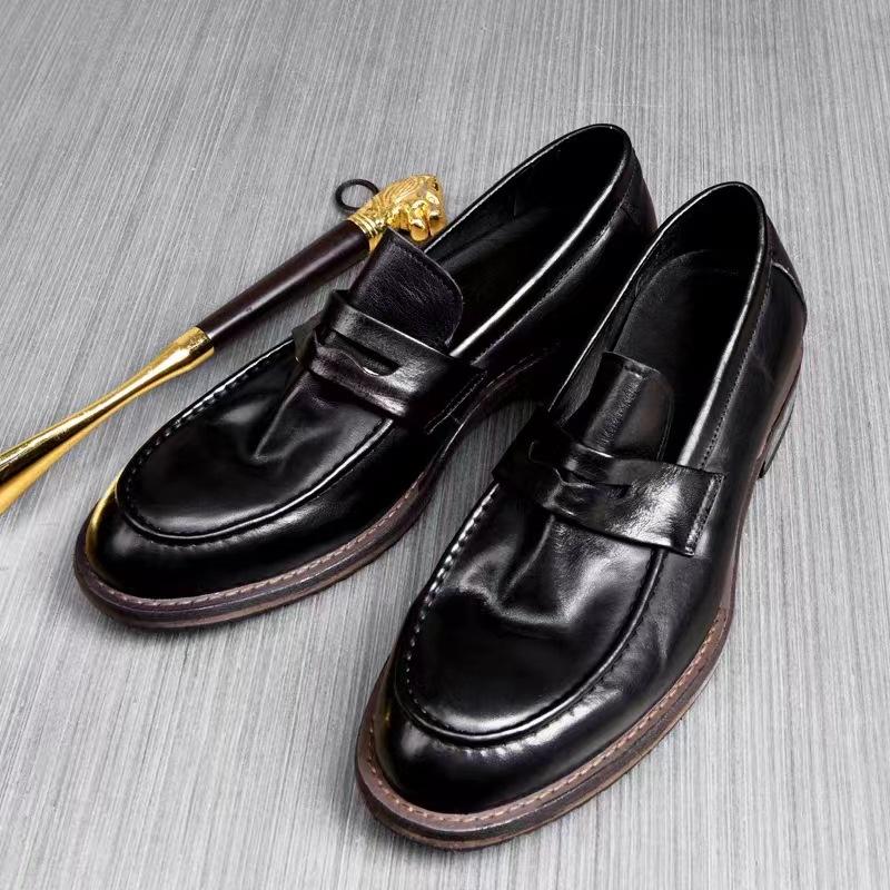 Leather High-End Goodyear Men'S Leather Shoes Genuine Leather Dress Leather Shoes Business Casual Leather Sole Breathable Deodorant High-End Shoes