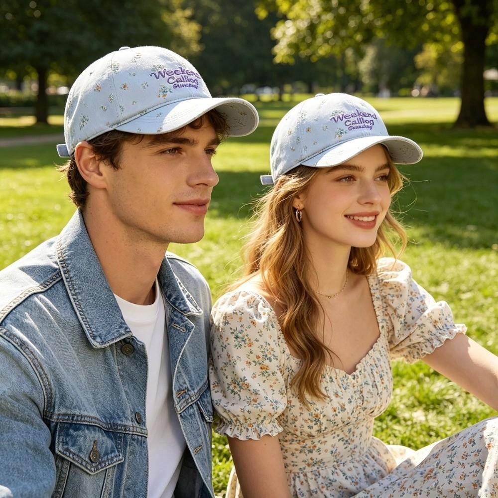 Letter Embroidery Peaked Caps Outdoor Sunshade Sun Hat Sweet Women Baseball Cap Women