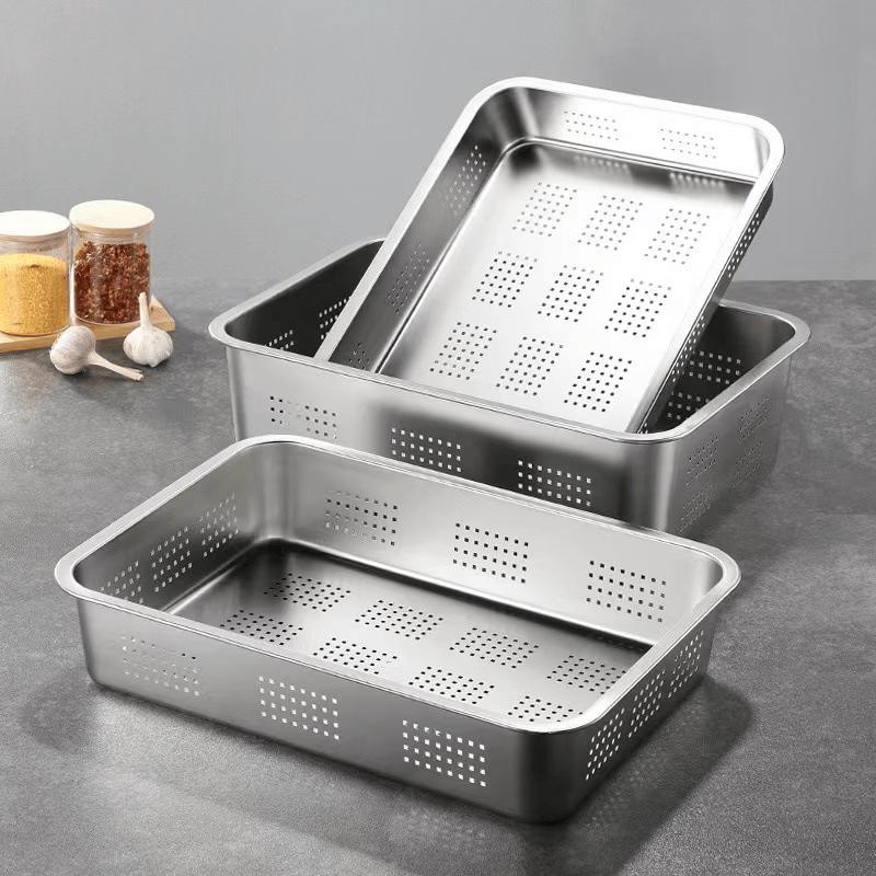 Zhi Shi Stainless Steel Perforated Square Tray