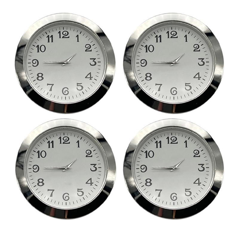 Pack of 4 55mm Quartzs Clock Component Insert with Arabic and Roman Numerals for DIY Projects Clock Making Supplies