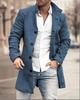 Men's Woolen Mid-Length Digital Print Coat - Autumn/Winter Collection