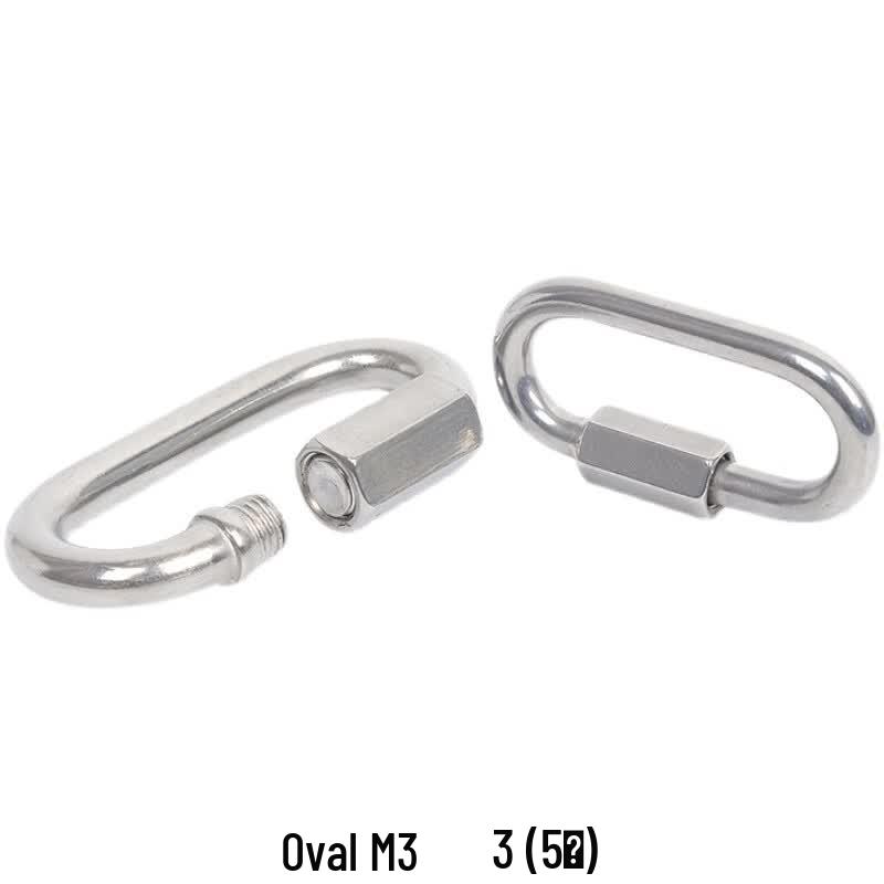 304 Stainless Steel Oval Quick Link Carabiner