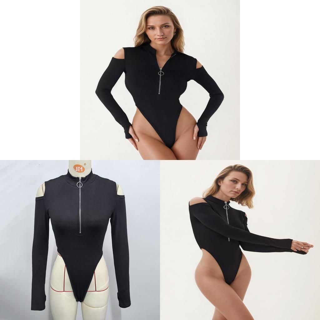 Sexy Jumpsuit For Women With Zipper And High Elasticity For Fall Winter Fashion
