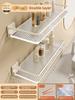 Acrylic Transparent Wall Storage Rack Cosmetic Makeup Storage Tray Shampoo Rack Shower Shelf Bathroom Accessories No Drill Shelf
