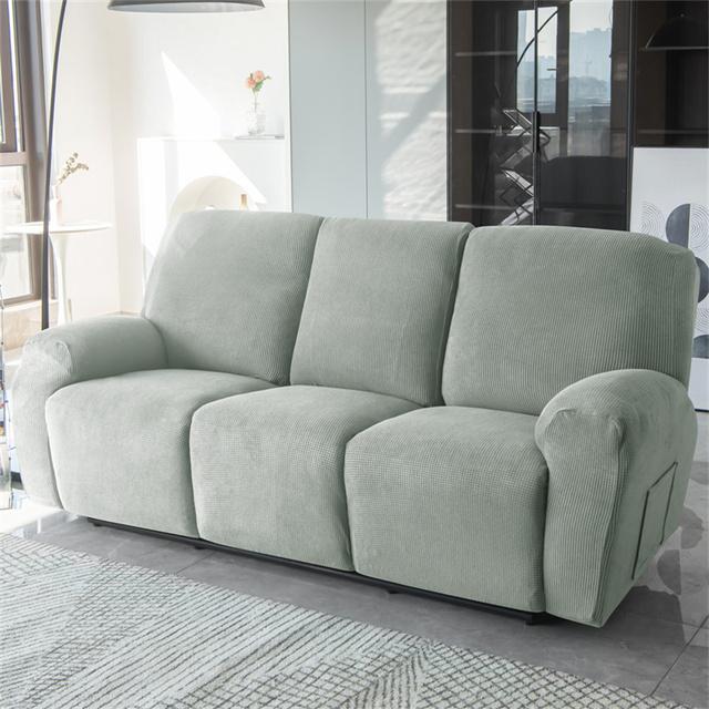 Elastic Recliner Sofa Cover Polar Fleece Split Design For Lounge Couch Armchair Living Room Relax Sofa Covers Soft Durable