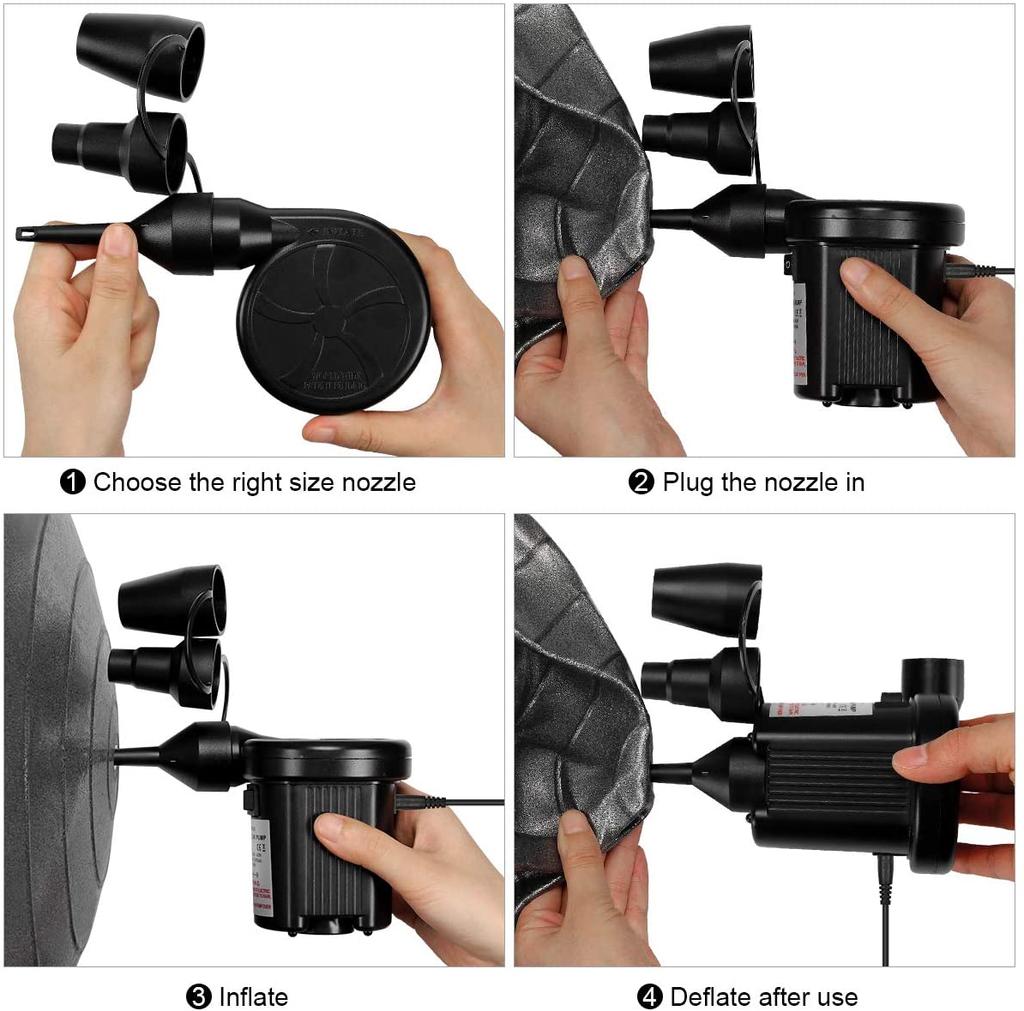 Tragbare Aufblasbare Pumpe Elektrische Luftpumpe Luftmatratze Boot Auto Auto Luft Aufblasbare Pumpe Für Auto Heimgebrauch EU/US Stecker