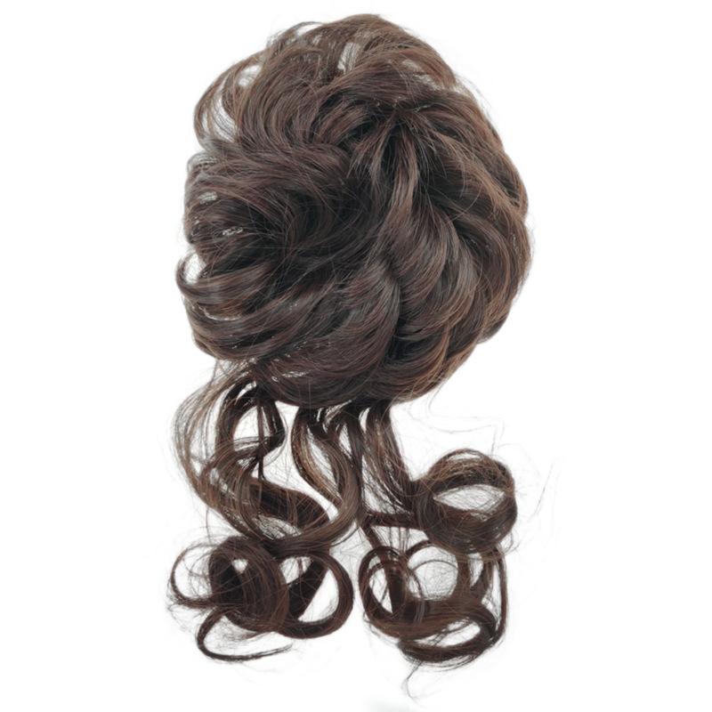 Artificial High-temperature Fiber Fake Hair Circle Fluffy Lazy Hair Bride Braiding Wig Messy Style