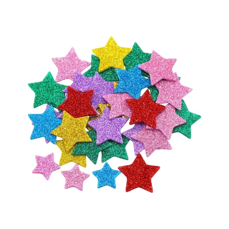 Glittering Number Star Heart Flower Foam Sticker for Birthday Card Making Notebook Journal Classroom Wall Decoration