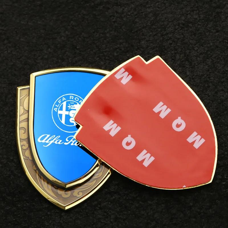 Hub Caps Car Metal Shield Emblem Car Side Fender Body Trunk Badge Sticker For Alfa Romeo Giulietta 159 Mito Giulia Stelvio 147 A CVR1