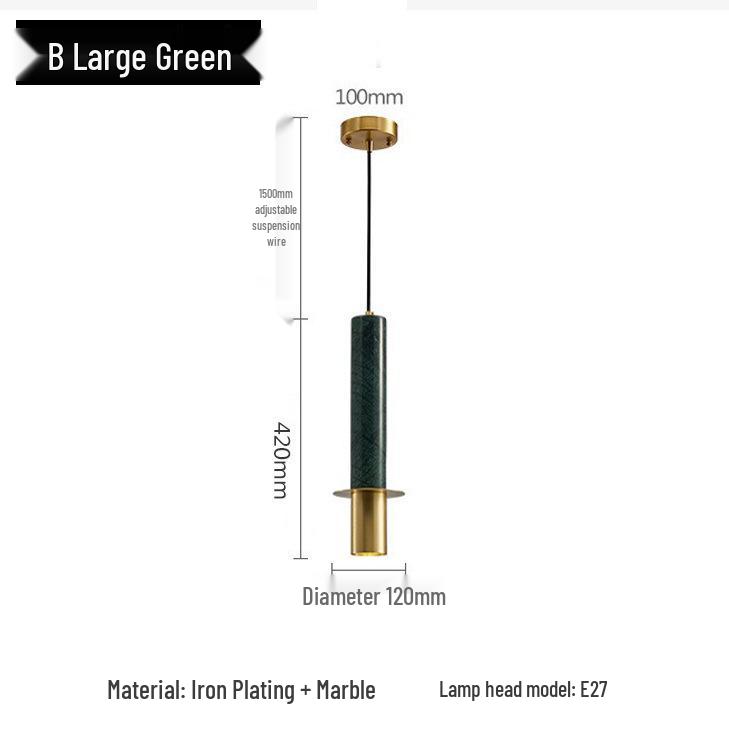 Nordic Minimalist Marble Pendant Light - Single-Head for Restaurants and Bedrooms