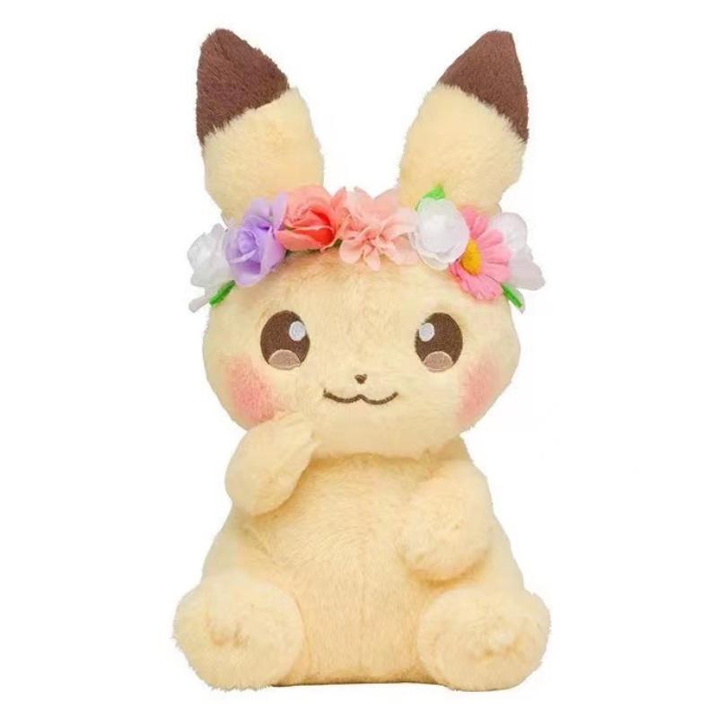 Plush Easter Series Pikachu Eevee Scorbunny Sylveon Ponyta Pawmi Plushies Toys Hobbies Kids Xmas Birthday Gifts