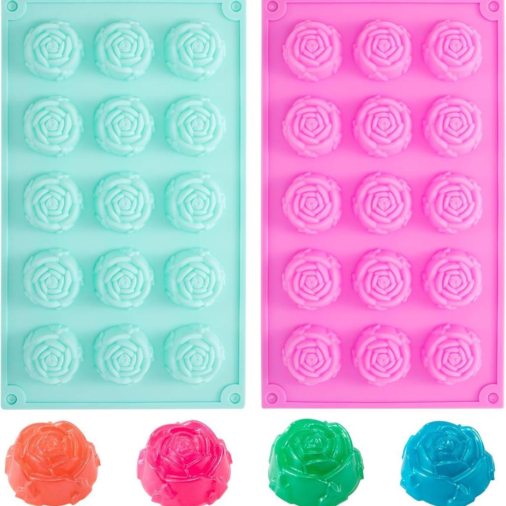 15 Fächer rosafarbene Silikon-Kuchenform Eiscreme-Pudding-Gelee-Form DIY Handgemachte Seifenform