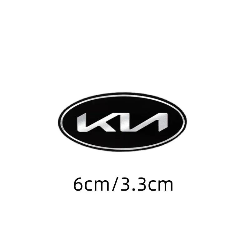 6x3.3cm Car Steering Wheel Logo Emblem Cover Sticker for KIA K2 K3 K5 K7 K9 Picanto Stinger Forte Sorento Sportage Rio Soul Ceed NK2