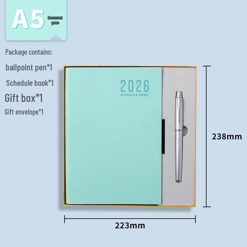 2026 Daily Planner & Business Notebook Set with Gift Box