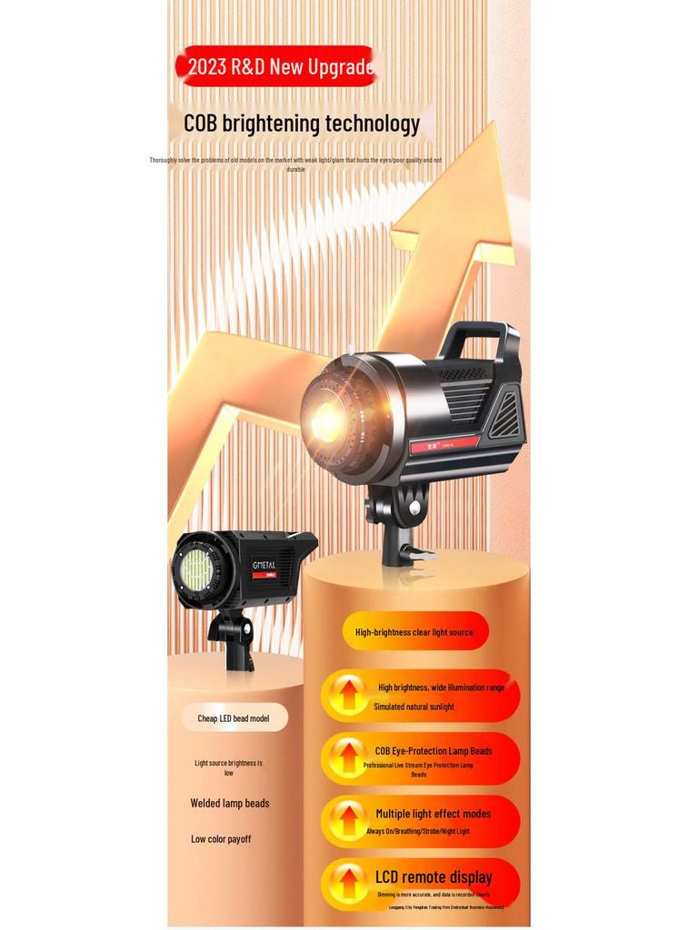 Professional 2000W LED Room Fill Light for Indoor Photography - Super Bright Streamer Beauty Lighting for Clothing Photography